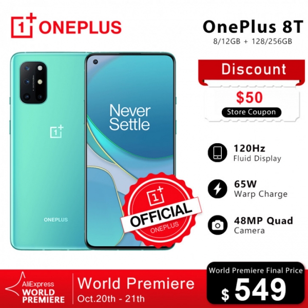 OnePlus 8T: старт продаж и первая скидка на AliExpress