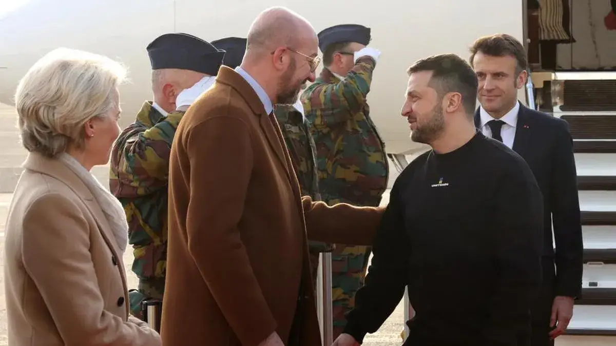 Зеленский с Макроном приехали в Брюссель