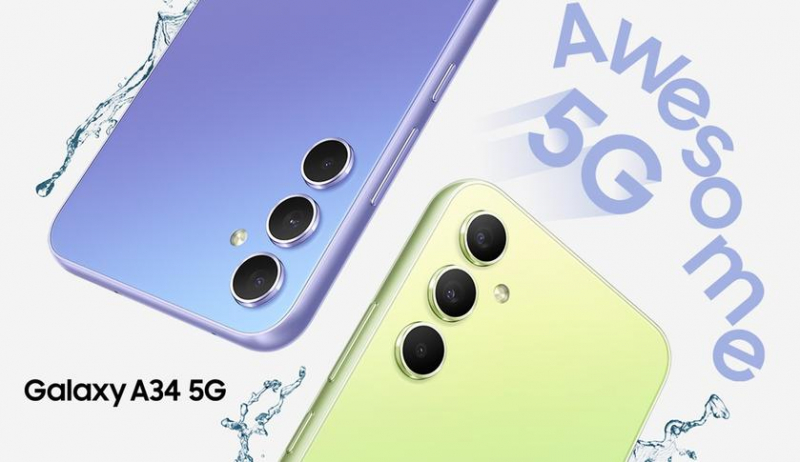 Samsung Galaxy A34 5G — размер 1080, камера 48 Мп, IP67 и One UI 5 с Android 13