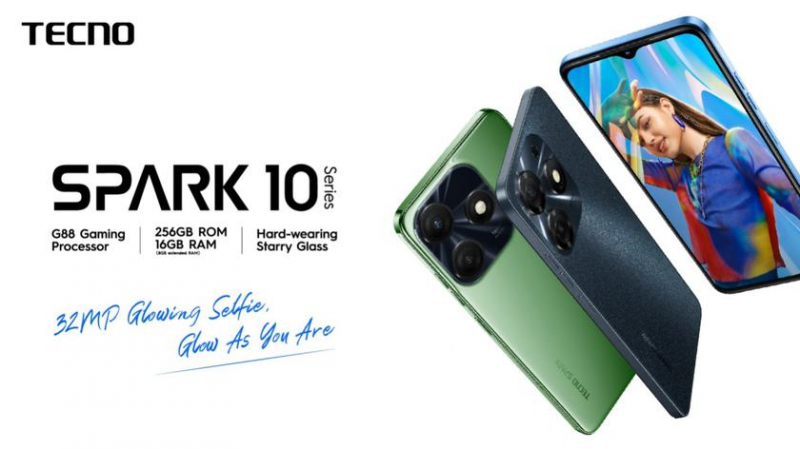 Tecno анонсирует смартфоны Spark 10, Spark 10 5G и Spark 10C с 50-мегапиксельными камерами