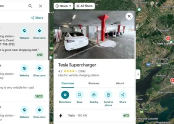 Доступность Tesla Supercharger теперь отображается в Google Maps в режиме реального времени