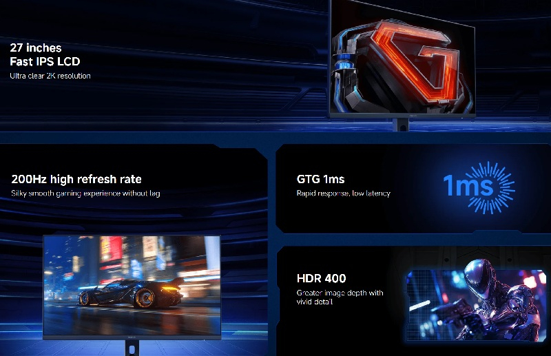Xiaomi анонсировала глобальную версию бюджетного геймерского монитора G27Qi 2026 с частотой 200 Гц и поддержкой HDR400