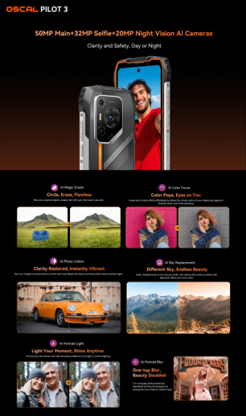 Защищенный флагман OSCAL PILOT 3 с AI поступает в продажу