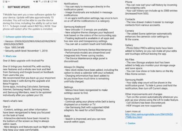 Бета-версия оболочки One UI на основе Android Pie уже доступна для смартфонов Galaxy S9 и Galaxy S9+