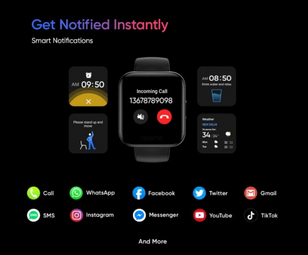 Realme раскрыла все подробности Realme Watch до анонса