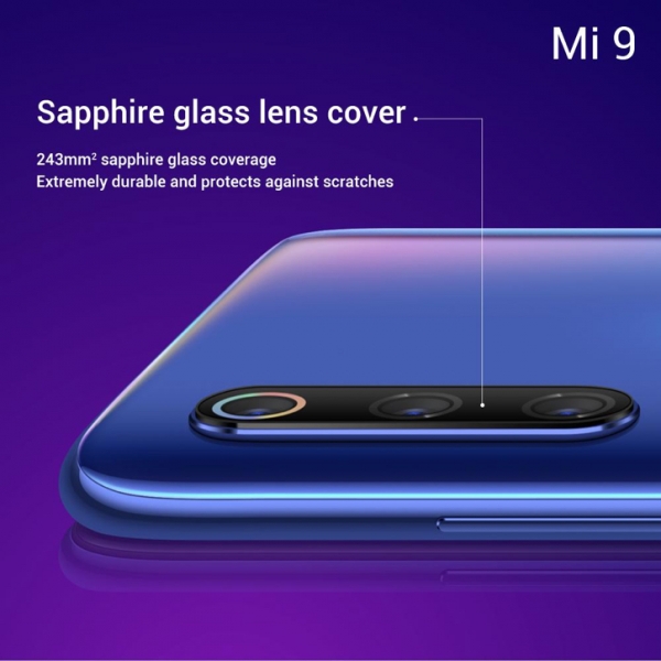 Камера Xiaomi Mi 9 будет защищена сапфировым стеклом