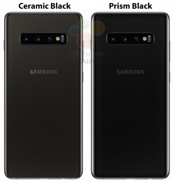 Samsung Galaxy S10+ в цветах Prism Black и Ceramic Black: различия