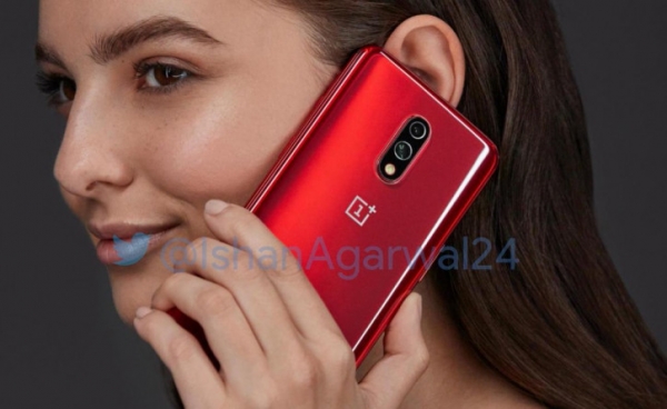 Красный OnePlus 7 на пресс-рендерах