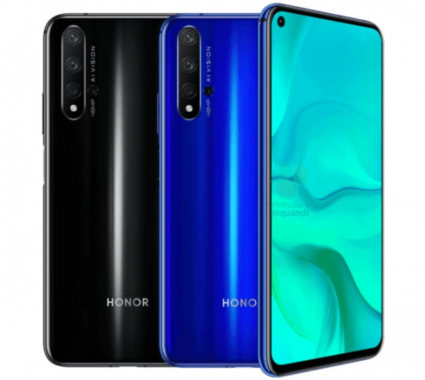 Рендеры Honor 20 с четырьмя камерами и «дыркой» в экране